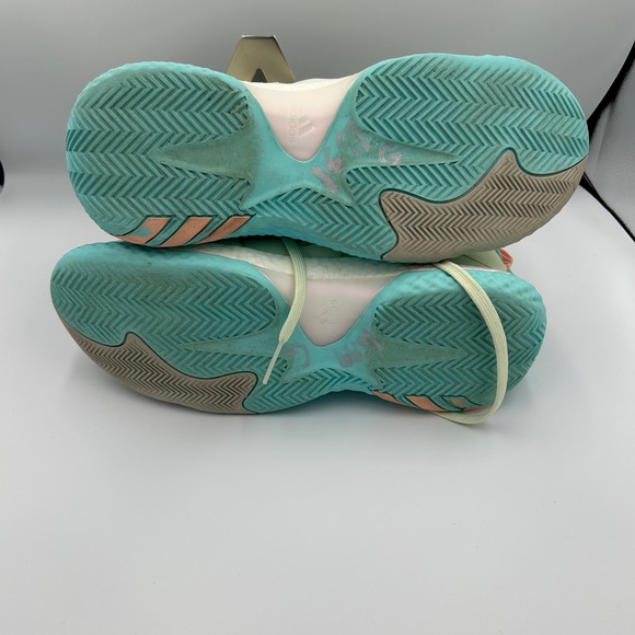 Adidas Harden Vol 6 Mens Basketball Shoes Light Yellow Blue Pink Size - Picture 8 of 9